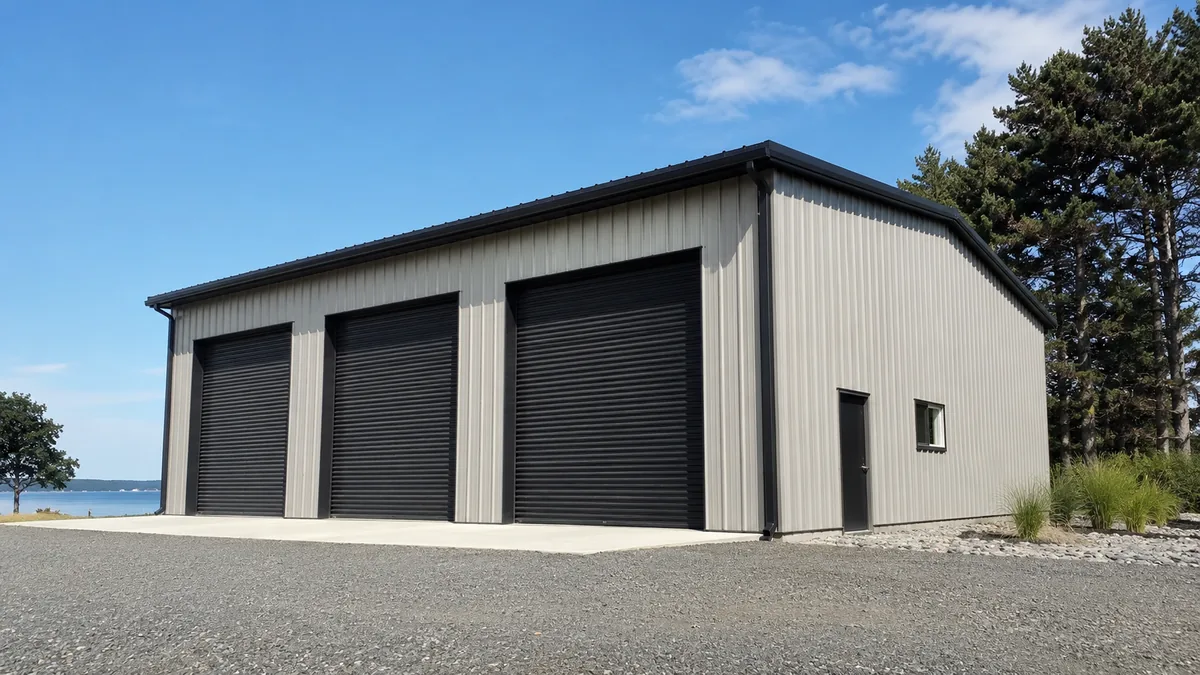 40x60 steel building and metal building exterior example for 40×60 Boat and Trailer Storage Layout