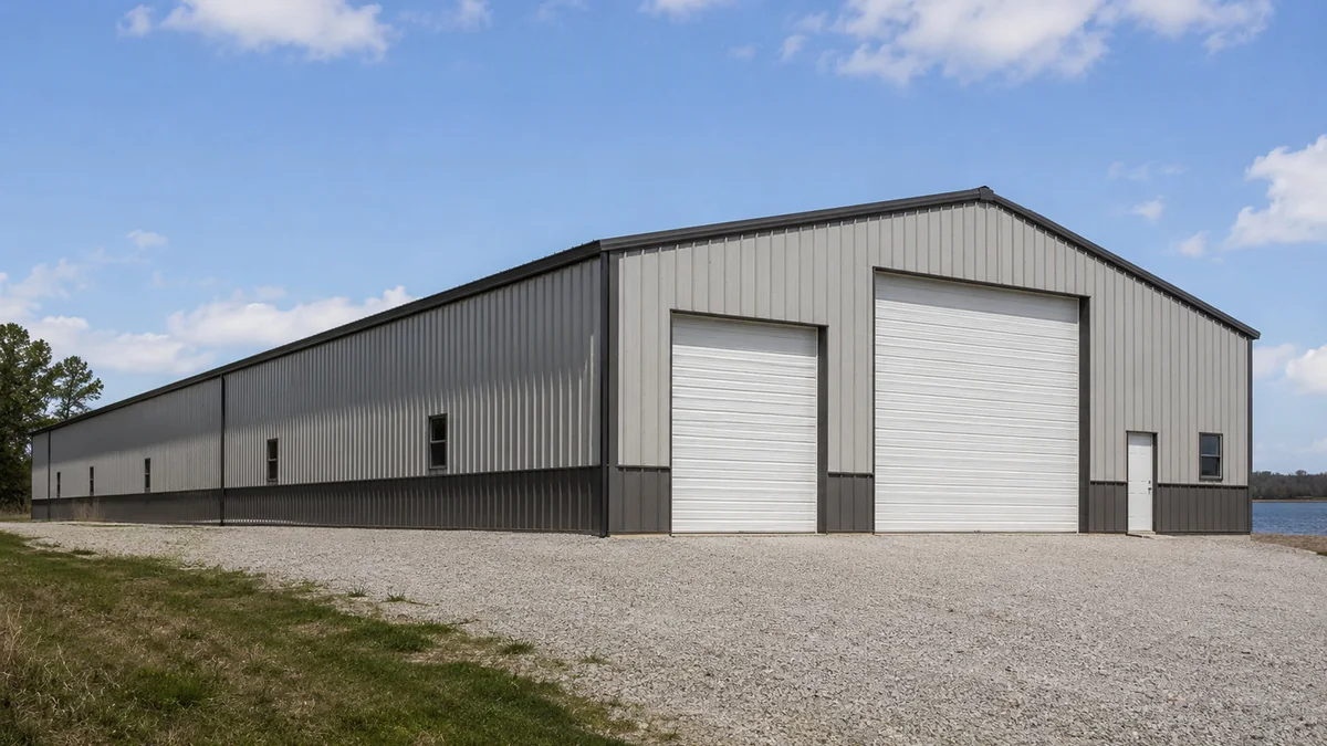 40x80 steel building and metal building exterior example for 40×80 Boat Storage Building Layout