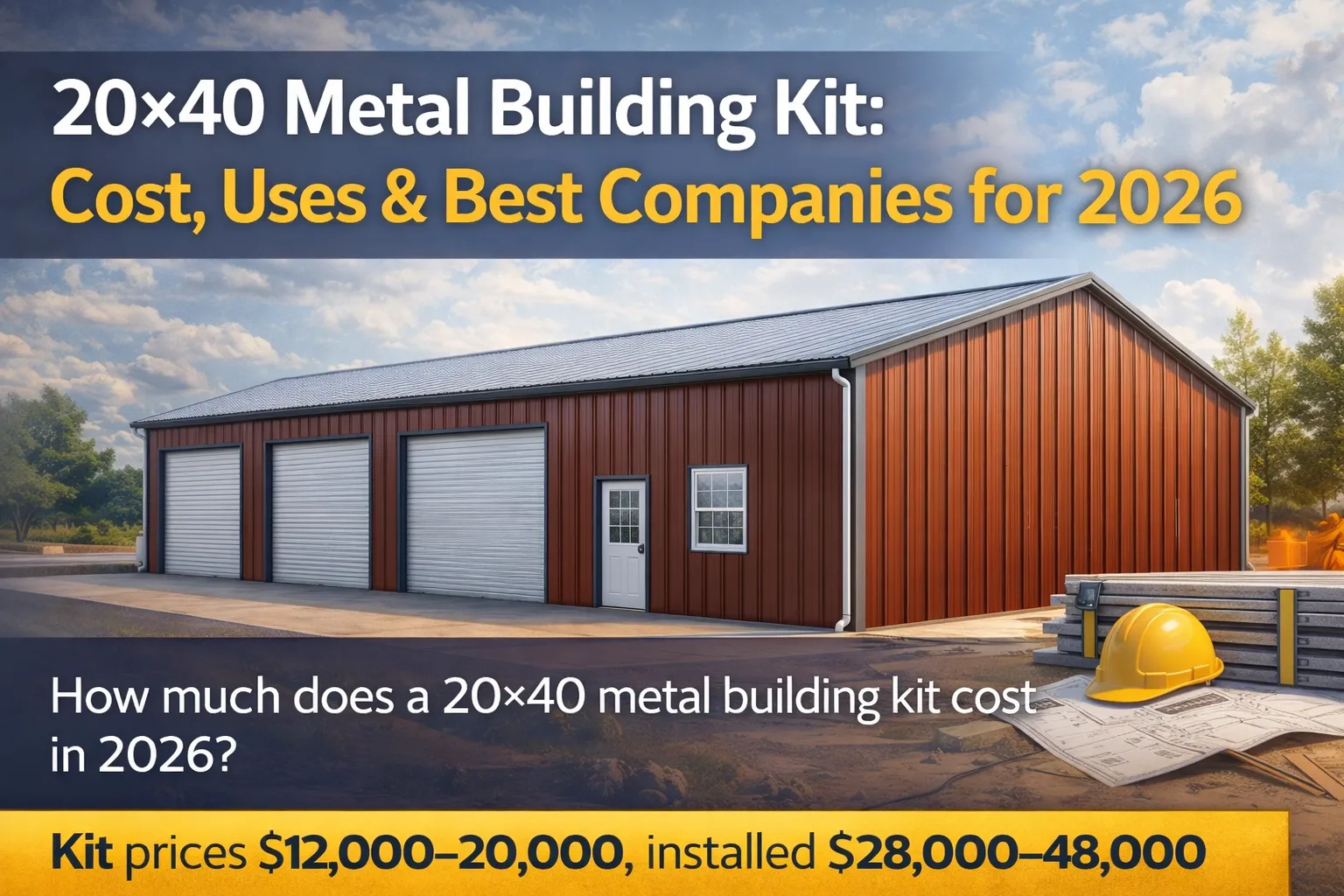 20x40 Metal Building Kit: Cost, Uses & Best Companies For 2026 - Steel ...
