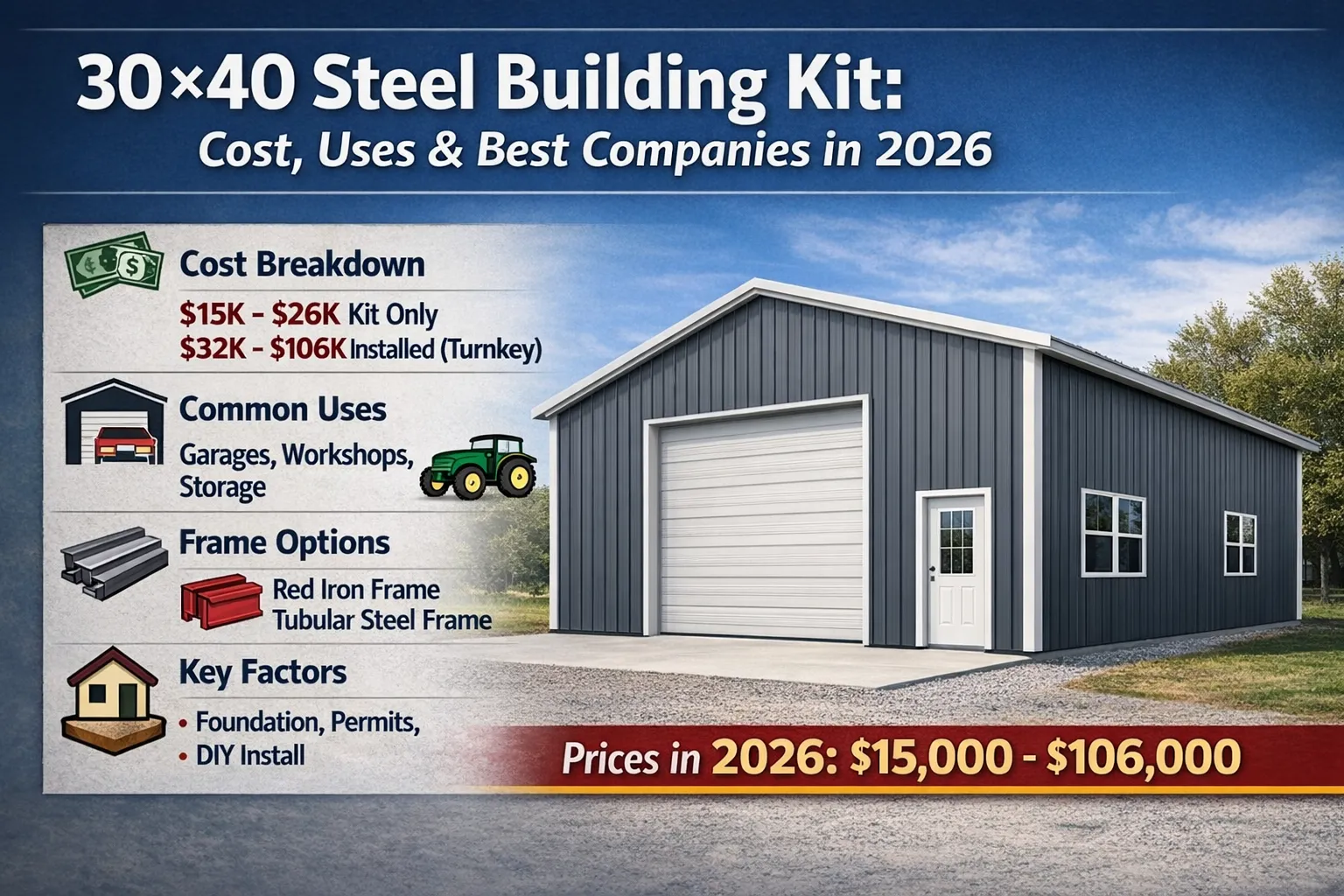 30×40 steel building kit