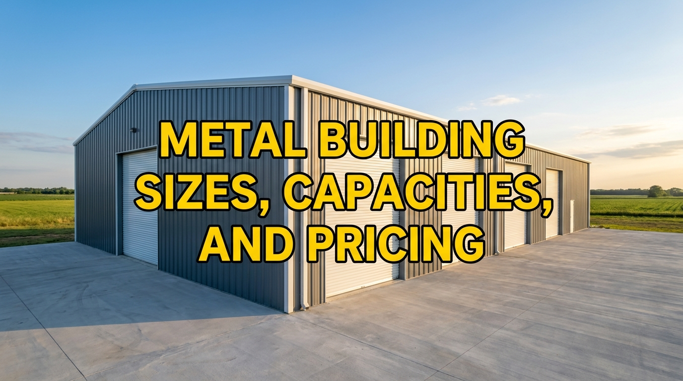 Metal Building Sizes, Capacities, and Pricing