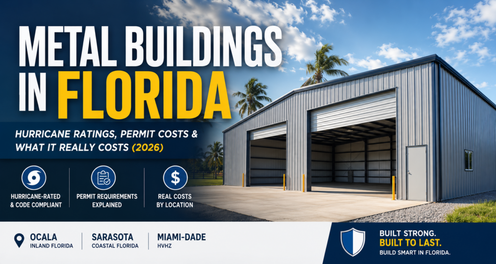 Metal Buildings in Florida: Hurricane Ratings, Permit Costs and What It Really Costs (2026) 3 Metal Buildings in Florida