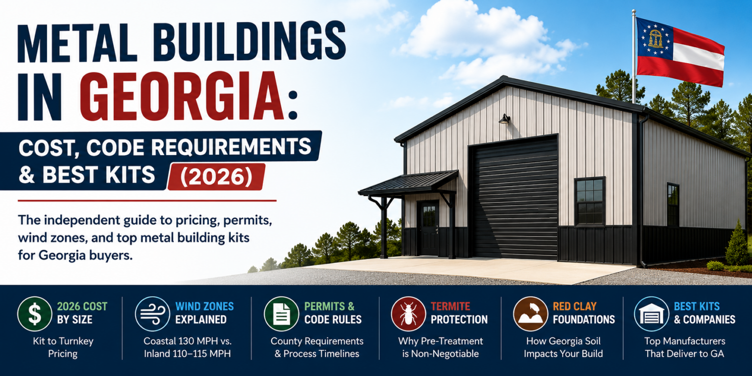 Metal Buildings in Georgia Cost, Code Requirements & Best Kits (2026)