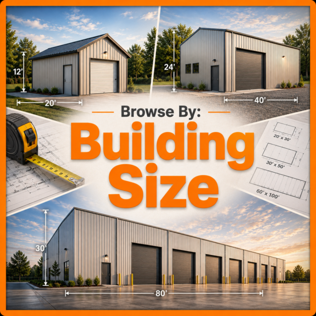 metal buildings by building size
