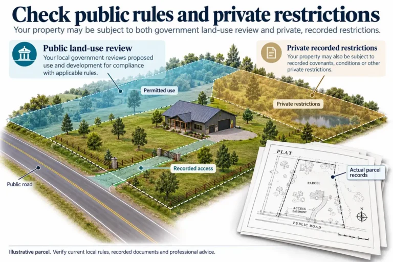 Barndominium land zoning recorded restrictions.